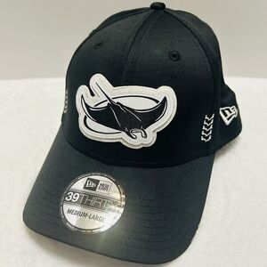 New Era Tampa Bay Rays Clubhouse 39THIRTY Stretch Flex‎ Hat Cap Black M/L